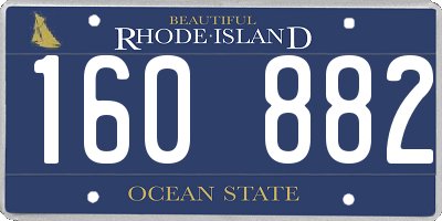 RI license plate 160882