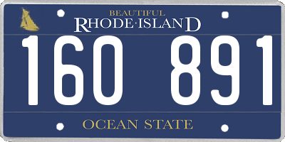 RI license plate 160891