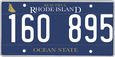 RI license plate 160895