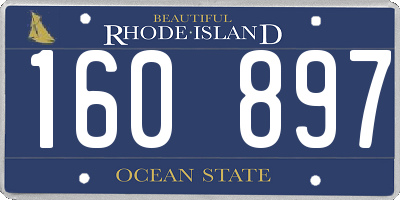 RI license plate 160897