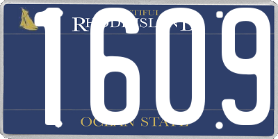 RI license plate 1609