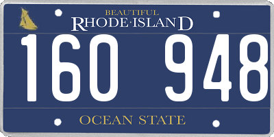 RI license plate 160948