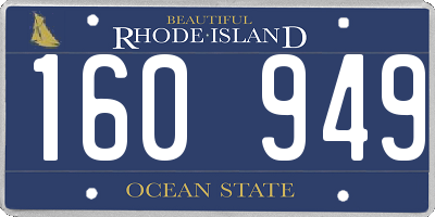 RI license plate 160949