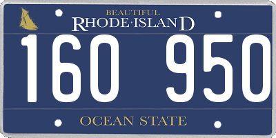 RI license plate 160950