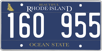 RI license plate 160955