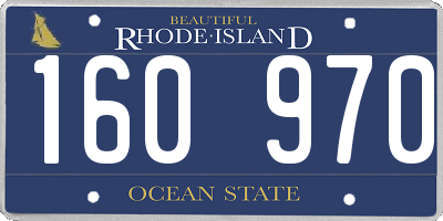 RI license plate 160970