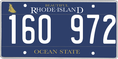 RI license plate 160972