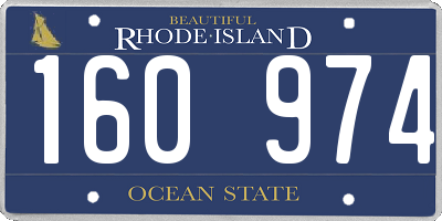 RI license plate 160974