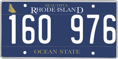 RI license plate 160976
