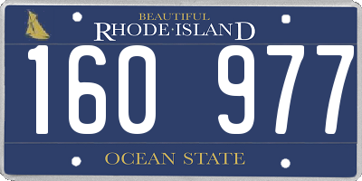 RI license plate 160977