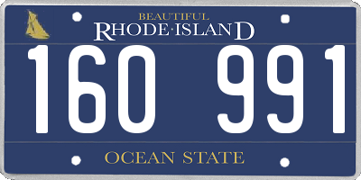 RI license plate 160991