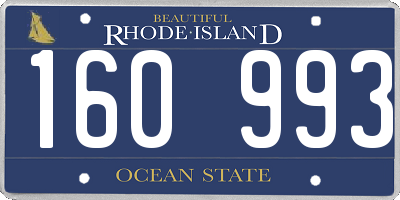 RI license plate 160993