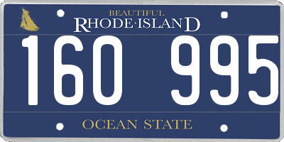 RI license plate 160995