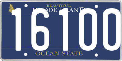 RI license plate 16100
