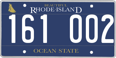 RI license plate 161002