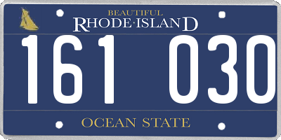 RI license plate 161030