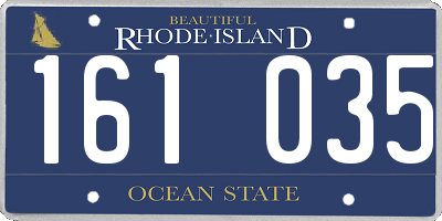 RI license plate 161035