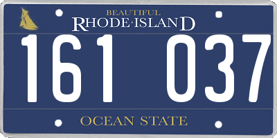 RI license plate 161037
