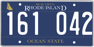 RI license plate 161042