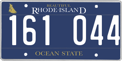 RI license plate 161044