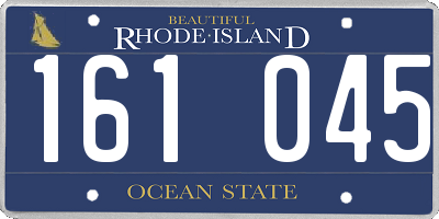 RI license plate 161045