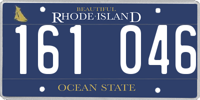RI license plate 161046