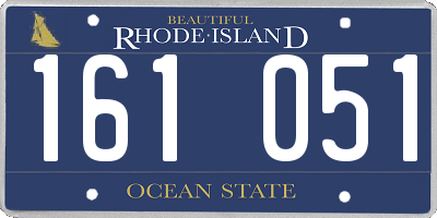 RI license plate 161051