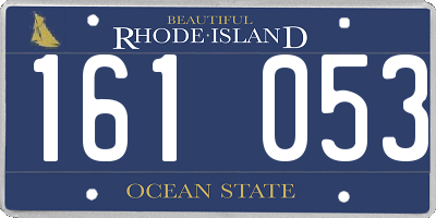 RI license plate 161053