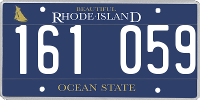 RI license plate 161059