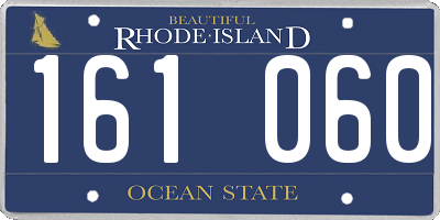 RI license plate 161060