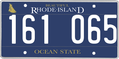 RI license plate 161065