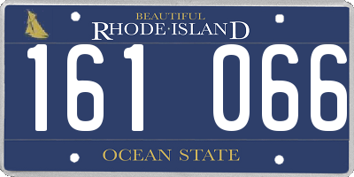 RI license plate 161066