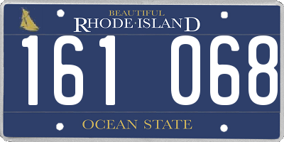 RI license plate 161068