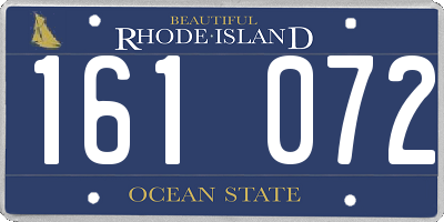 RI license plate 161072