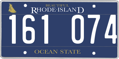 RI license plate 161074