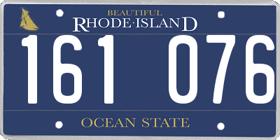 RI license plate 161076