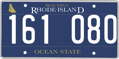 RI license plate 161080