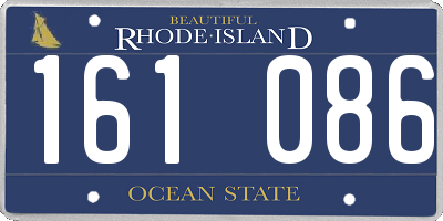 RI license plate 161086