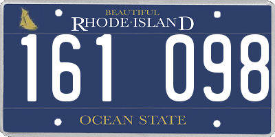 RI license plate 161098