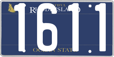 RI license plate 1611