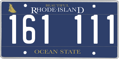 RI license plate 161111