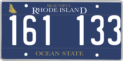 RI license plate 161133