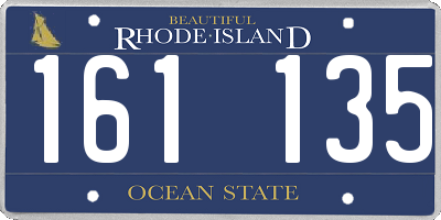 RI license plate 161135