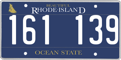 RI license plate 161139