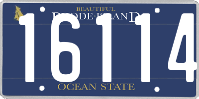RI license plate 16114
