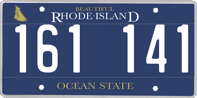 RI license plate 161141