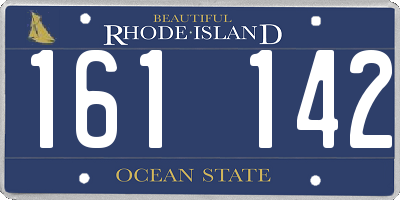 RI license plate 161142