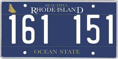 RI license plate 161151