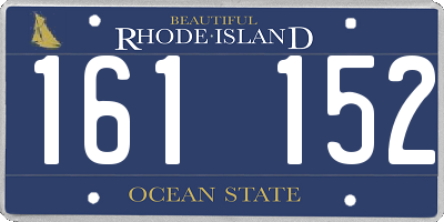 RI license plate 161152