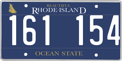 RI license plate 161154